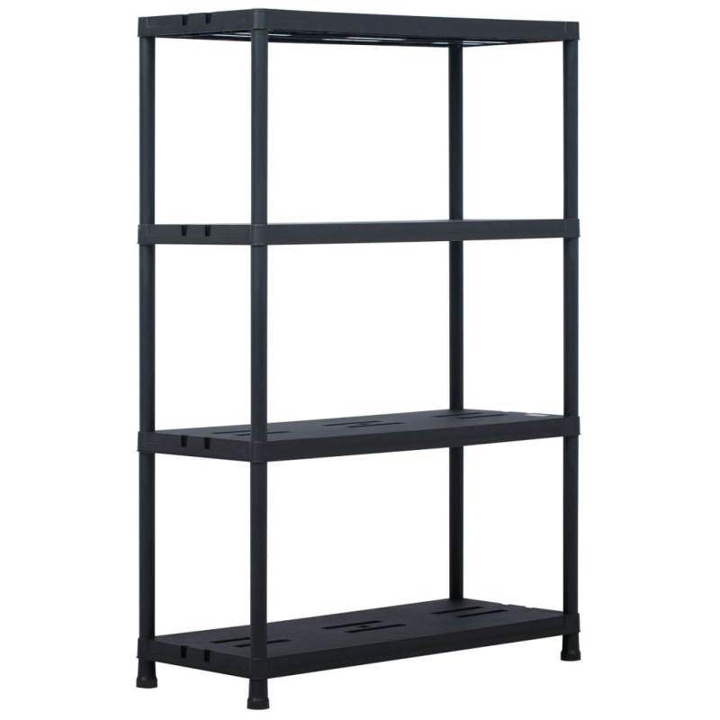 vidaXL Lagerregal Schwarz 220 kg 90 x 40 x 138 cm Kunststoff vidaXL Lagerregal Schwarz 220 kg 90 x 40 x 138 cm Kunststoff