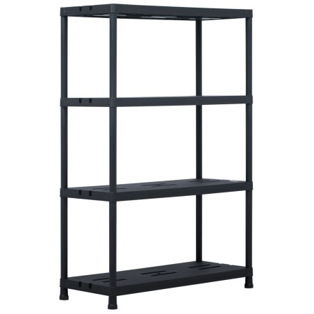 vidaXL Lagerregal Schwarz 220 kg 90 x 40 x 138 cm Kunststoff