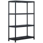 vidaXL Lagerregal Schwarz 220 kg 90 x 40 x 138 cm Kunststoff vidaXL Lagerregal Schwarz 220 kg 90 x 40 x 138 cm Kunststoff