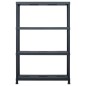 vidaXL Lagerregal Schwarz 220 kg 90 x 40 x 138 cm Kunststoff vidaXL Lagerregal Schwarz 220 kg 90 x 40 x 138 cm Kunststoff