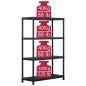vidaXL Lagerregal Schwarz 220 kg 90 x 40 x 138 cm Kunststoff vidaXL Lagerregal Schwarz 220 kg 90 x 40 x 138 cm Kunststoff