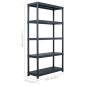 vidaXL Lagerregal Schwarz 220 kg 90 x 40 x 138 cm Kunststoff vidaXL Lagerregal Schwarz 220 kg 90 x 40 x 138 cm Kunststoff