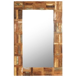 vidaXL Wandspiegel Altholz Massiv 60x90 cm