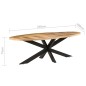 vidaXL Esstisch 240x100x75 cm Raues Mangoholz vidaXL Esstisch 240x100x75 cm Raues Mangoholz