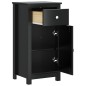 vidaXL Badschrank BERG Schwarz 40x34x80 cm Massivholz Kiefer vidaXL Badschrank BERG Schwarz 40x34x80 cm Massivholz Kiefer