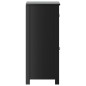 vidaXL Badschrank BERG Schwarz 40x34x80 cm Massivholz Kiefer vidaXL Badschrank BERG Schwarz 40x34x80 cm Massivholz Kiefer