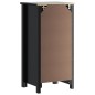 vidaXL Badschrank BERG Schwarz 40x34x80 cm Massivholz Kiefer vidaXL Badschrank BERG Schwarz 40x34x80 cm Massivholz Kiefer