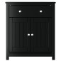 vidaXL Badschrank BERG Schwarz 69,5x34x80 cm Massivholz Kiefer vidaXL Badschrank BERG Schwarz 69,5x34x80 cm Massivholz Kiefer