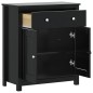 vidaXL Badschrank BERG Schwarz 69,5x34x80 cm Massivholz Kiefer vidaXL Badschrank BERG Schwarz 69,5x34x80 cm Massivholz Kiefer