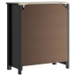 vidaXL Badschrank BERG Schwarz 69,5x34x80 cm Massivholz Kiefer vidaXL Badschrank BERG Schwarz 69,5x34x80 cm Massivholz Kiefer