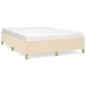 vidaXL Bettgestell ohne Matratze Creme 140x190 cm Stoff vidaXL Bettgestell ohne Matratze Creme 140x190 cm Stoff