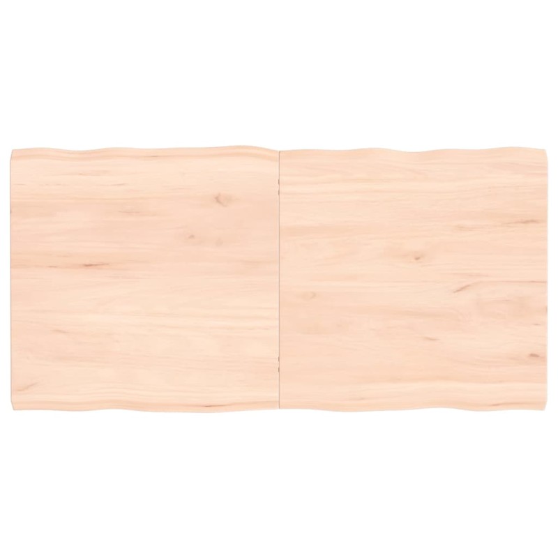 vidaXL Tischplatte 120x60x4 cm Massivholz Eiche Unbehandelt Baumkante vidaXL Tischplatte 120x60x4 cm Massivholz Eiche Unbehandelt Baumkante