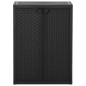 vidaXL Gartenschrank Schwarz 65x45x88 cm PP Rattan-Optik vidaXL Gartenschrank Schwarz 65x45x88 cm PP Rattan-Optik