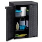 vidaXL Gartenschrank Schwarz 65x45x88 cm PP Rattan-Optik vidaXL Gartenschrank Schwarz 65x45x88 cm PP Rattan-Optik