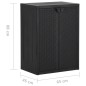 vidaXL Gartenschrank Schwarz 65x45x88 cm PP Rattan-Optik vidaXL Gartenschrank Schwarz 65x45x88 cm PP Rattan-Optik