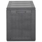 vidaXL Garten-Aufbewahrungsbox 270 L Schwarz PP Rattan vidaXL Garten-Aufbewahrungsbox 270 L Schwarz PP Rattan