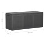 vidaXL Garten-Aufbewahrungsbox 270 L Schwarz PP Rattan vidaXL Garten-Aufbewahrungsbox 270 L Schwarz PP Rattan
