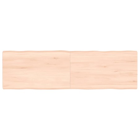vidaXL Tischplatte 140x40x4 cm Massivholz Eiche Unbehandelt Baumkante