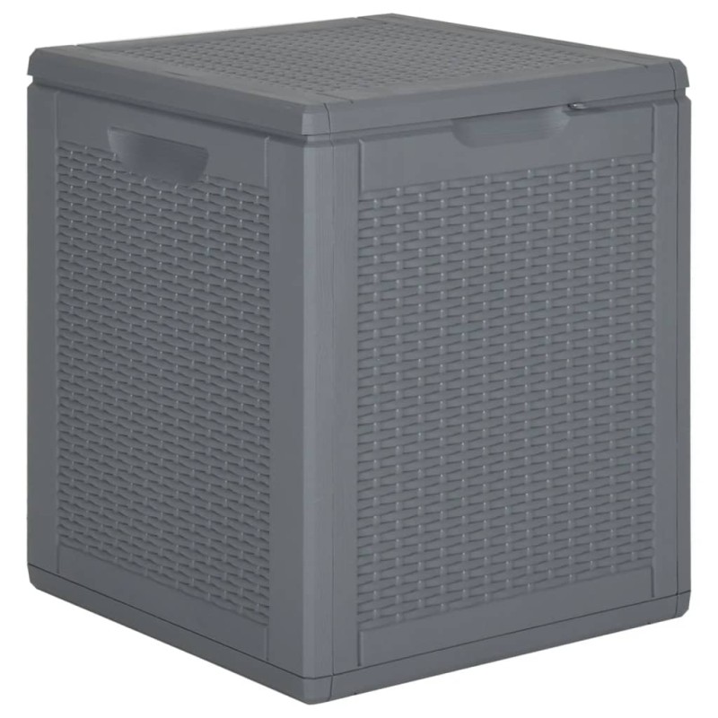 vidaXL Gartentruhe Grau PP Rattan 90 L vidaXL Gartentruhe Grau PP Rattan 90 L