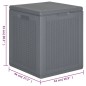 vidaXL Gartentruhe Grau PP Rattan 90 L vidaXL Gartentruhe Grau PP Rattan 90 L