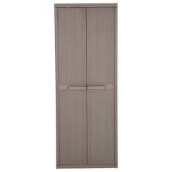vidaXL Gartenschrank Braun 65x45x172 cm PP Holz-Optik