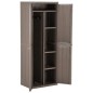 vidaXL Gartenschrank Braun 65x45x172 cm PP Holz-Optik vidaXL Gartenschrank Braun 65x45x172 cm PP Holz-Optik