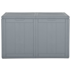 vidaXL Garten-Aufbewahrungsbox 180 L Grau PP Rattan