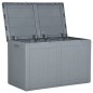 vidaXL Garten-Aufbewahrungsbox 180 L Grau PP Rattan vidaXL Garten-Aufbewahrungsbox 180 L Grau PP Rattan