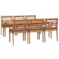 vidaXL 7-tlg. Garten-Essgruppe mit Kissen Massivholz Teak vidaXL 7-tlg. Garten-Essgruppe mit Kissen Massivholz Teak