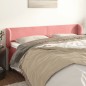 vidaXL Kopfteil mit Ohren Rosa 163x23x78/88 cm Samt vidaXL Kopfteil mit Ohren Rosa 163x23x78/88 cm Samt
