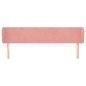 vidaXL Kopfteil mit Ohren Rosa 163x23x78/88 cm Samt vidaXL Kopfteil mit Ohren Rosa 163x23x78/88 cm Samt