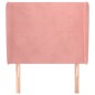 vidaXL Kopfteil mit Ohren Rosa 83x23x118/128 cm Samt vidaXL Kopfteil mit Ohren Rosa 83x23x118/128 cm Samt