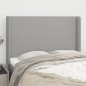 vidaXL Kopfteil mit Ohren Hellgrau 147x16x118/128 cm Stoff vidaXL Kopfteil mit Ohren Hellgrau 147x16x118/128 cm Stoff