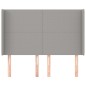 vidaXL Kopfteil mit Ohren Hellgrau 147x16x118/128 cm Stoff vidaXL Kopfteil mit Ohren Hellgrau 147x16x118/128 cm Stoff