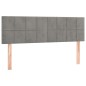 vidaXL Boxspringbett mit Matratze Hellgrau 140x200 cm Samt vidaXL Boxspringbett mit Matratze Hellgrau 140x200 cm Samt