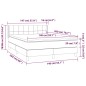 vidaXL Boxspringbett mit Matratze Hellgrau 140x200 cm Samt vidaXL Boxspringbett mit Matratze Hellgrau 140x200 cm Samt