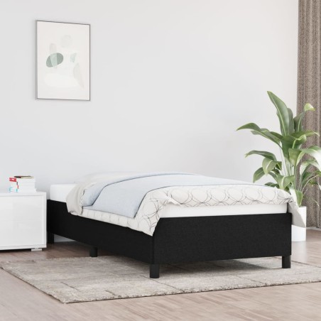 vidaXL Bettgestell Schwarz 90x190 cm Stoff
