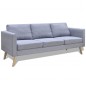 vidaXL Sofa Set 2-Sitzer und 3-Sitzer Stoff Hellgrau vidaXL Sofa Set 2-Sitzer und 3-Sitzer Stoff Hellgrau