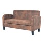 vidaXL Sofa-Set 2-tlg. Kunstleder in Wildleder-Optik Braun vidaXL Sofa-Set 2-tlg. Kunstleder in Wildleder-Optik Braun