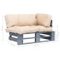 vidaXL Outdoor-Sofa Paletten mit Kissen in Sandfarben Kiefernholz vidaXL Outdoor-Sofa Paletten mit Kissen in Sandfarben Kiefernholz