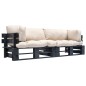 vidaXL 2-tlg. Outdoor-Sofa-Set Paletten Kissen Sandfarben Kiefernholz vidaXL 2-tlg. Outdoor-Sofa-Set Paletten Kissen Sandfarben Kiefernholz