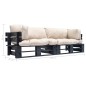 vidaXL 2-tlg. Outdoor-Sofa-Set Paletten Kissen Sandfarben Kiefernholz vidaXL 2-tlg. Outdoor-Sofa-Set Paletten Kissen Sandfarben Kiefernholz