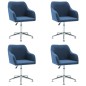 vidaXL Esszimmerstühle Drehbar 4 Stk. Blau Stoff vidaXL Esszimmerstühle Drehbar 4 Stk. Blau Stoff