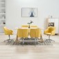 vidaXL Esszimmerstühle Drehbar 6 Stk. Gelb Stoff vidaXL Esszimmerstühle Drehbar 6 Stk. Gelb Stoff
