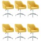 vidaXL Esszimmerstühle Drehbar 6 Stk. Gelb Stoff vidaXL Esszimmerstühle Drehbar 6 Stk. Gelb Stoff