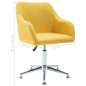 vidaXL Esszimmerstühle Drehbar 6 Stk. Gelb Stoff vidaXL Esszimmerstühle Drehbar 6 Stk. Gelb Stoff