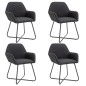 vidaXL Esszimmerstühle 4 Stk. Schwarz Stoff vidaXL Esszimmerstühle 4 Stk. Schwarz Stoff