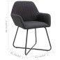 vidaXL Esszimmerstühle 4 Stk. Schwarz Stoff vidaXL Esszimmerstühle 4 Stk. Schwarz Stoff