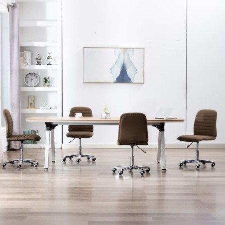 vidaXL Esszimmerstühle 4 Stk. Braun Stoff