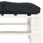 vidaXL Outdoor-Ottomane Paletten mit Kissen in Anthrazit Holz vidaXL Outdoor-Ottomane Paletten mit Kissen in Anthrazit Holz